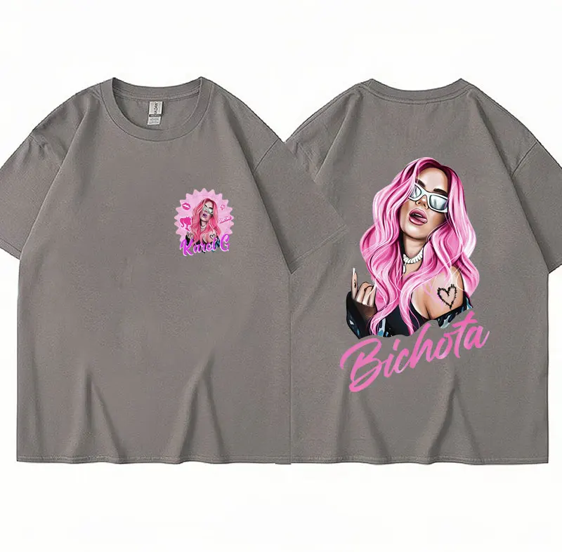 Футболка Karol G Bichota с принтом для мужчин и женщин модная дизайнерская свободная