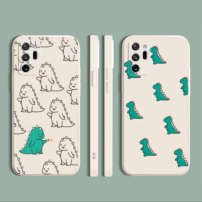 

NOHON phone Casing Soft Case For SAMSNUG NOTE 20 ULTRA 10 LUS LITE 9 8 Green dragon Luxury Straight Edge back cover