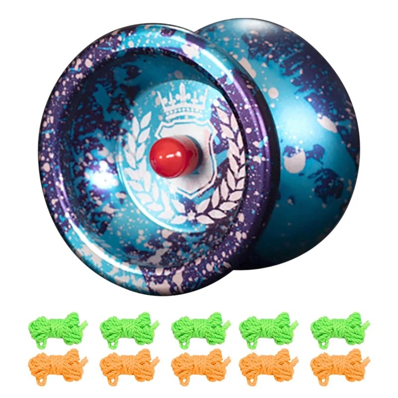 

NEW-Professional Crown Magic Yo-Yo Gradient Anti-Fall Wear-Resistant Fancy Alloy Yoyo Ball Children's Classic Toy Gift