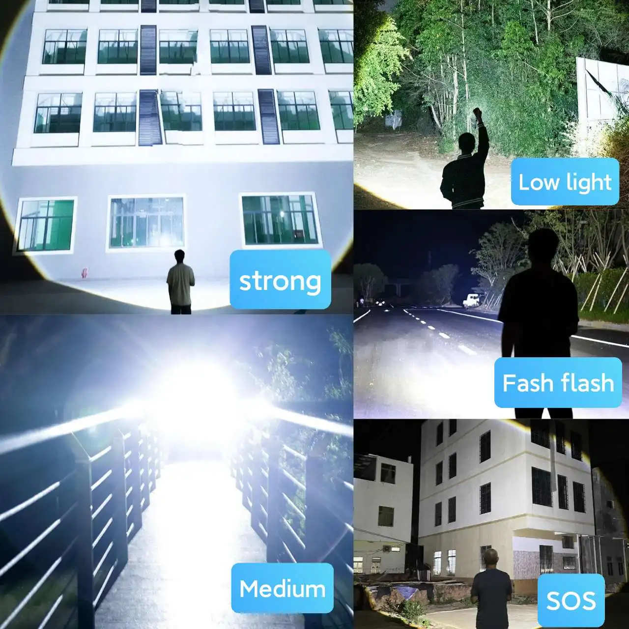 Светодиодный фонарик высокой мощности 3000000Lumens перезаряжаемый большой радиус