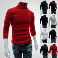 autumn winter mens sweater mens turtleneck solid color pullovers men clothing slim fit male knitted sweaters pull homme my277