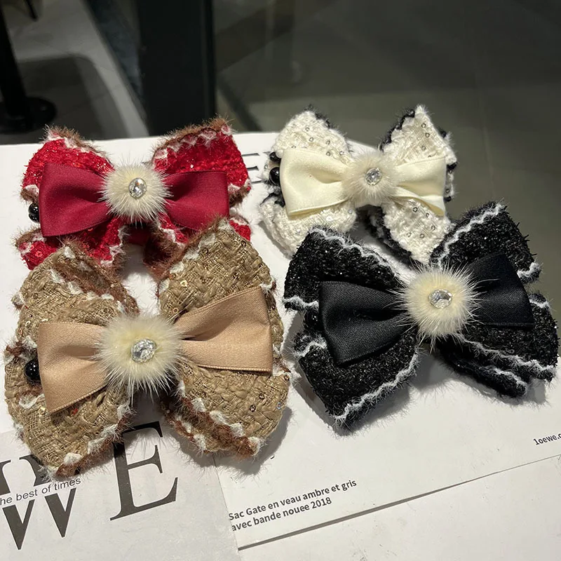 

Sweet Knit Dandelion Gentle Heavy Handmade Hair Clips Vintage Banana Clip Hair Accessories Bangs Clip Female.