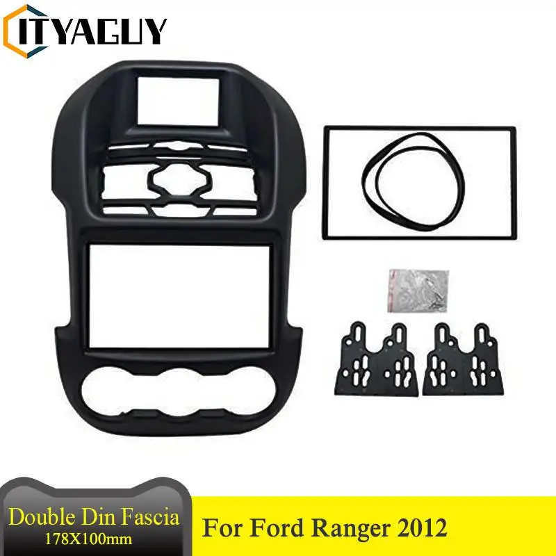 

2Din Car Radio Fascia for Ford Ranger 2001 2012 2013 Double Din DVD Panel Stereo Frame Audio Player Dash Bezel Installation Kit