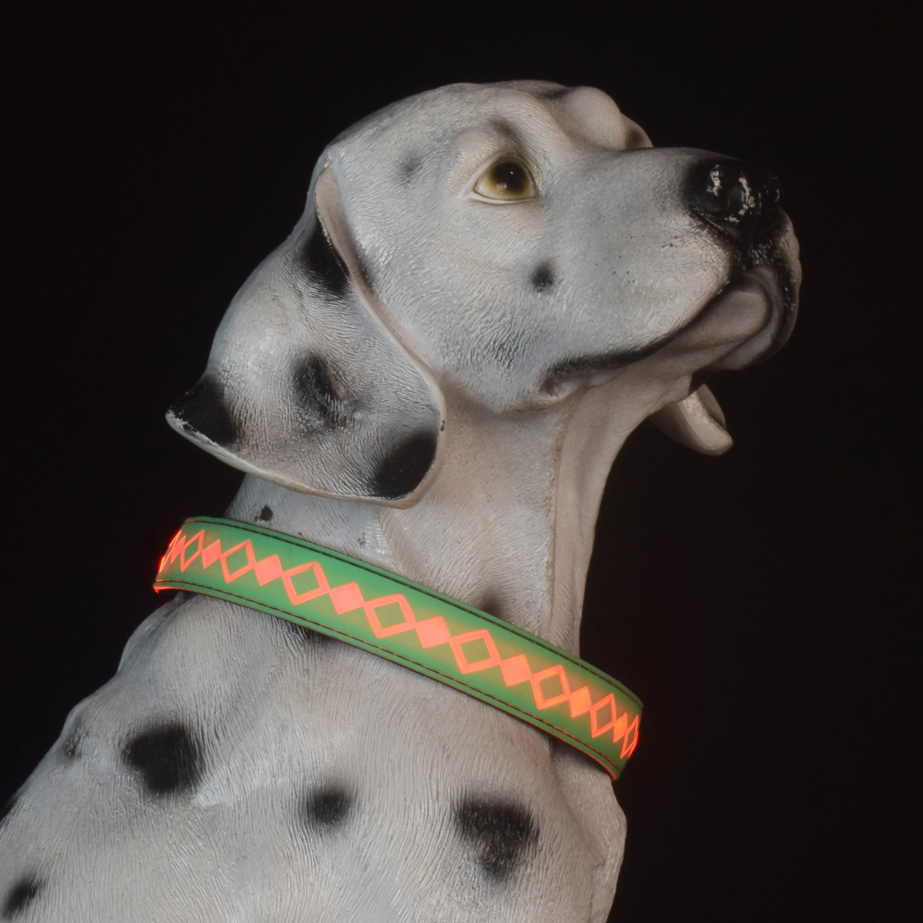 

nylon light up dog collar adjustable usb rechargeable 8 color changing 15 model flash grow in night safe dog led collar