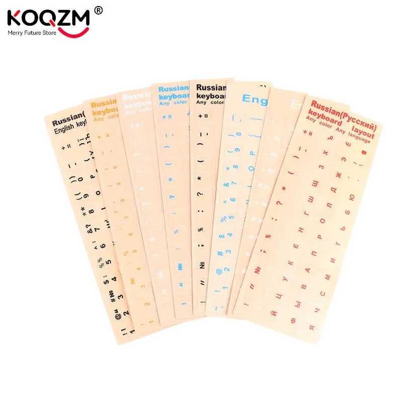 

Прозрачные наклейки на клавиатуру, наклейки с буквами русского алфавита черного и белого цвета для ноутбука, компьютера, ПК, ноутбука, англи...