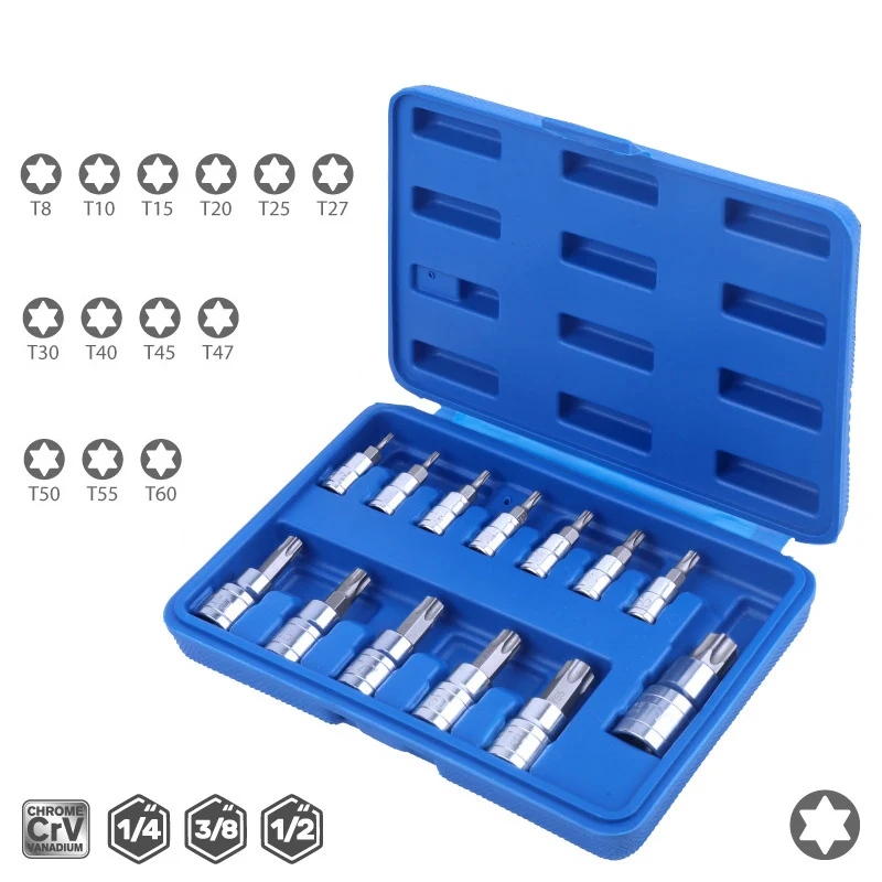 Набор шестигранных насадок для отверток, 13 шт., 1/4 дюйма, 3/8 дюйма, 1/4 дюйма Набор шестигранных насадок для отверток, 13 шт., 1/4 дюйма, 3/8 дюйма, 1/4 дюйма