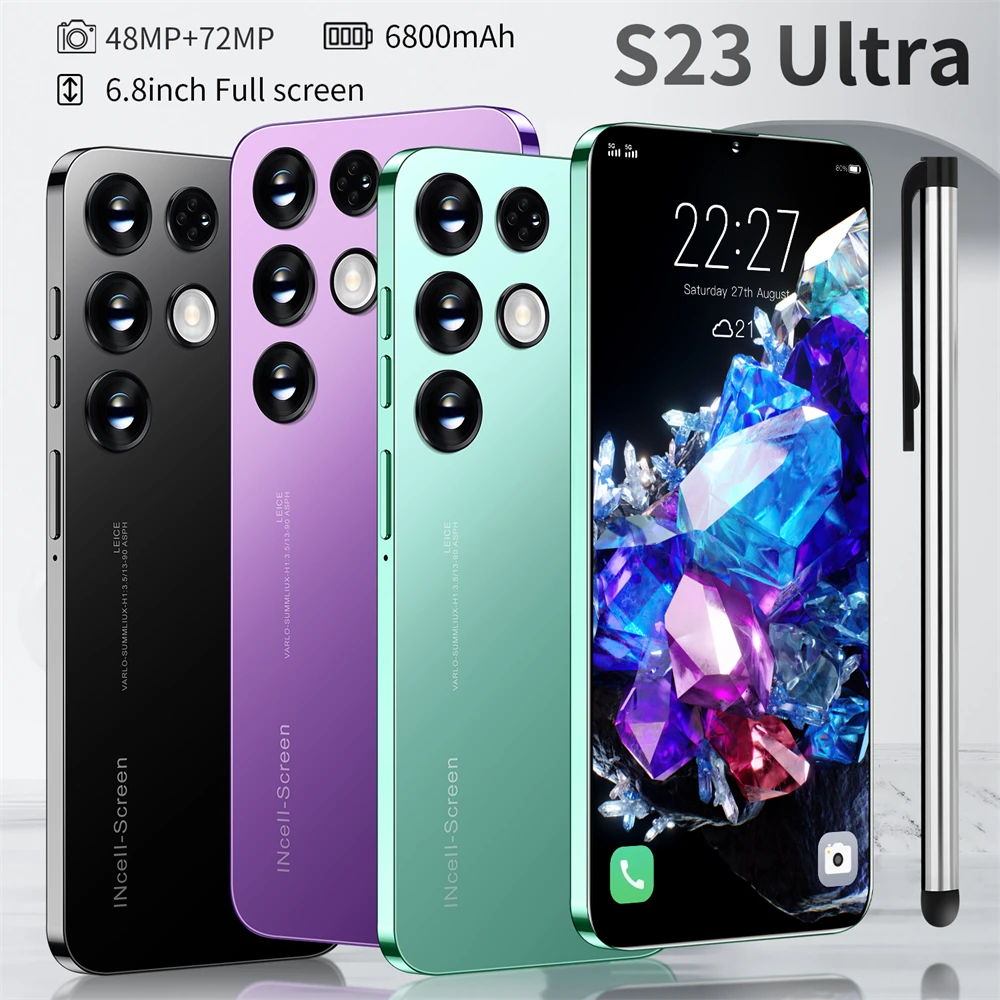 Смартфон S23 Ultra 6 8 дюйма Android 13 6800 мАч 16 ГБ + 1 ТБ |