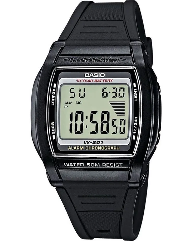 Часы Casio Collection W-201-1AVEG – оригинальные мужские кварцевые наручные часы с