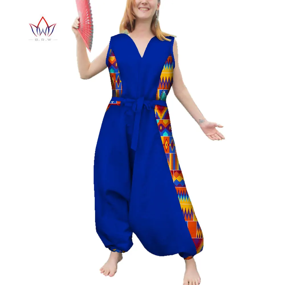 Африканский комбинезон для женщин без рукавов повседневный СВОБОДНЫЙ Модный