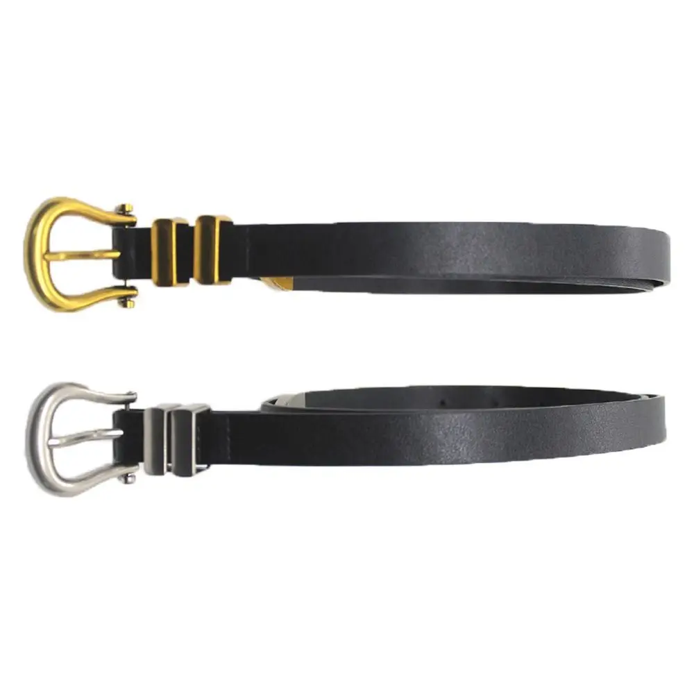Ins Trouser Decoration Thin Metal Buckle Koorean Style Belts PU Waist Belts Women Waistbands Dress Decoration Leather