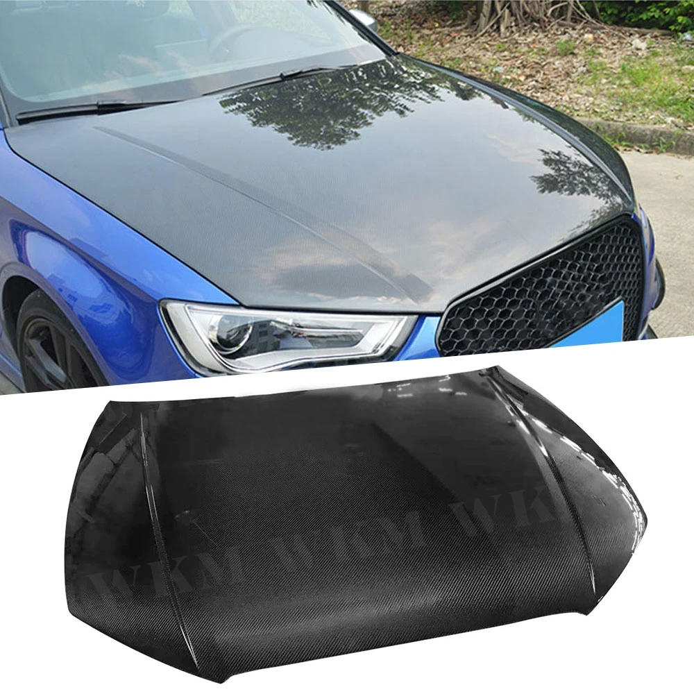 Передний капот двигателя из углеродного волокна для Audi A3 S3 2013 2014 2015 2016 2017 2018