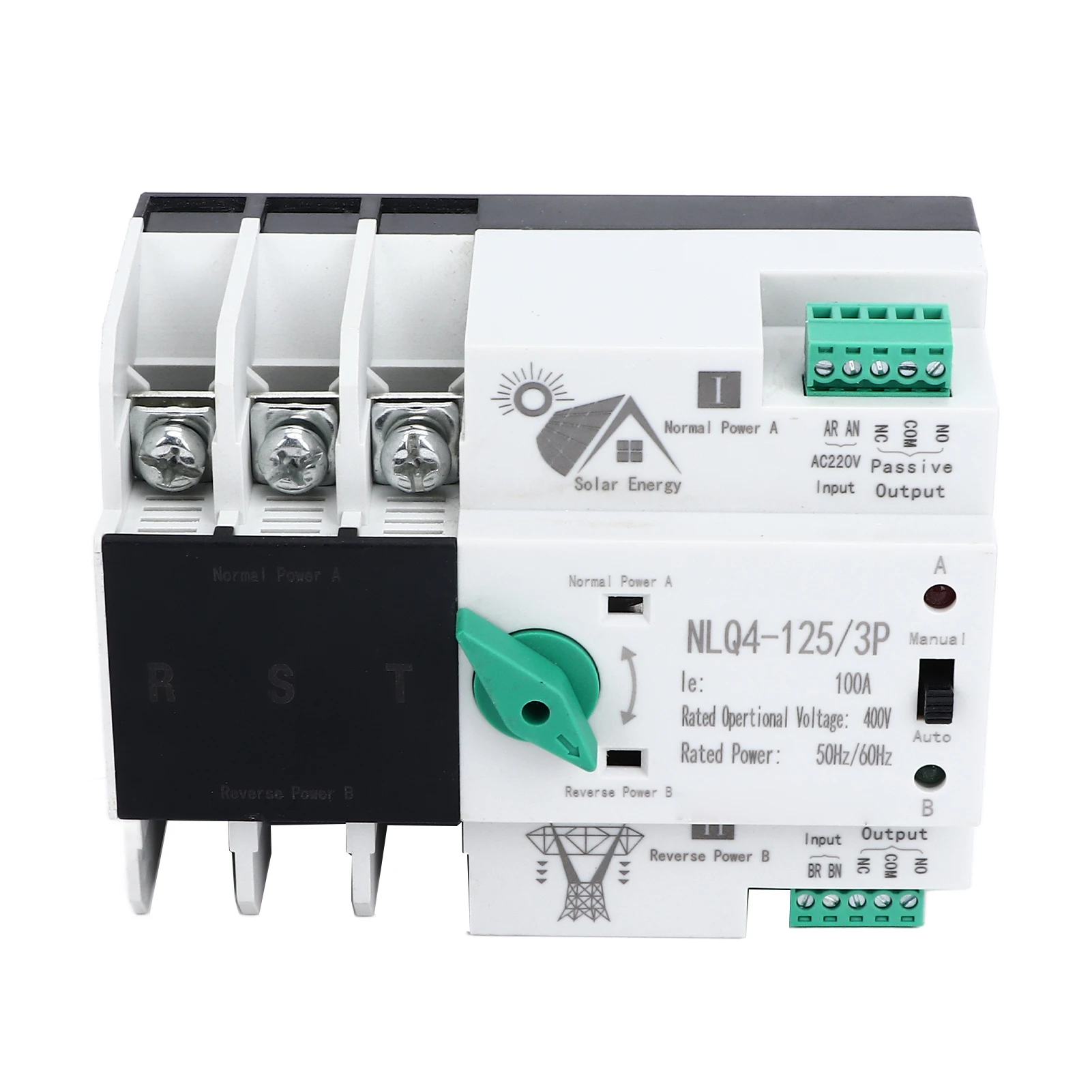 

3P Uninterruptible Dual Power Transfer Switch Circuit Electrical Selector Switch 400V 100A