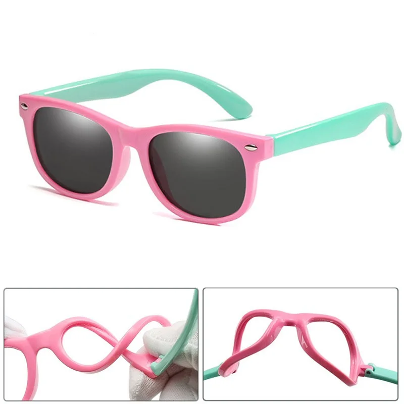 

Детские поляризованные солнцезащитные очки TR90, солнцезащитные очки для мальчиков и девочек, силиконовые защитные очки, подарок для детей, детские очки UV400, новинка 2023