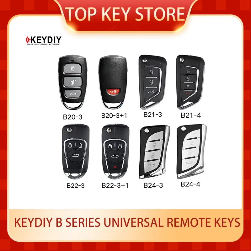 2 шт. универсальных дистанционных ключей KeyDiy KD серии B: B20-3, B20-3+1, B21-3, B21-4, B22-3, B22-3+1, B24-3, B24-4 для KD900KDMAXMINIX2KDX4 (art.: 3920d2f6bed46) - 3920d2f6bed46