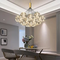 pendant lights for dining room chandelier starry star nordic restaurant lamp romantic girl glass bubble ball hanging lamp