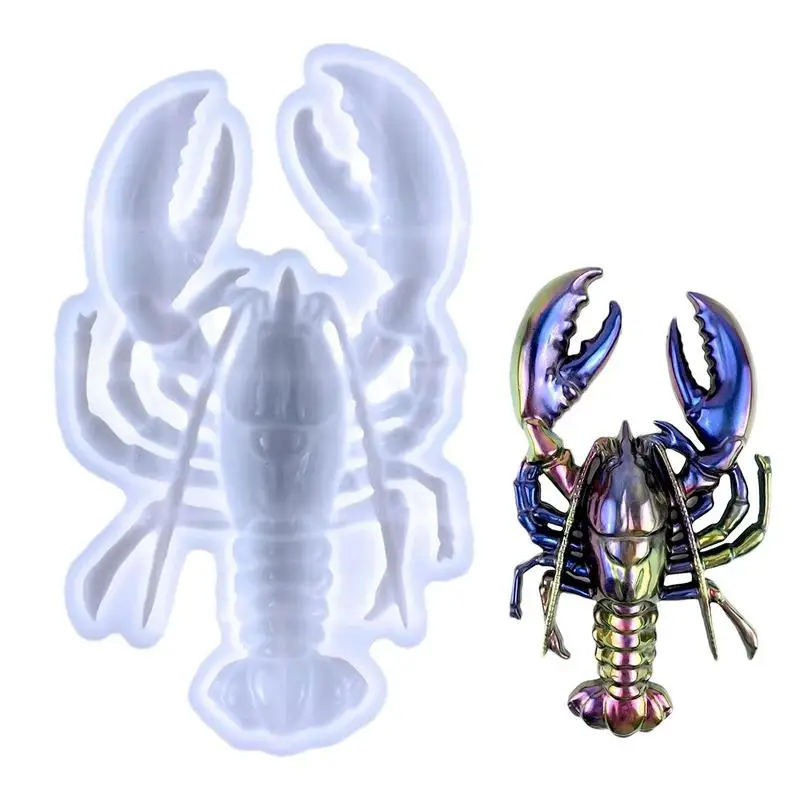 

Lobster Mold Creative Semi-stereo Lobster Pendant With Smooth Interior DIY Resin Casting Mold For Wall Hanging Desktop Aquarium