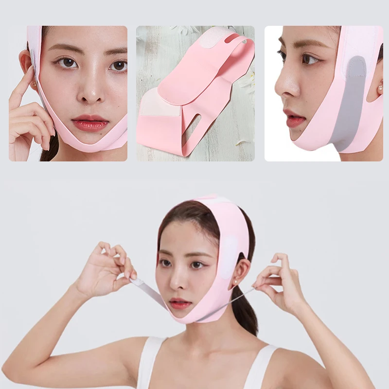 

Elastic Face Slimming Bandage Face Massager Strap V Line Face Shaper Cheek Chin Lift Up Belt Thin Face Firming Skin Care Tools