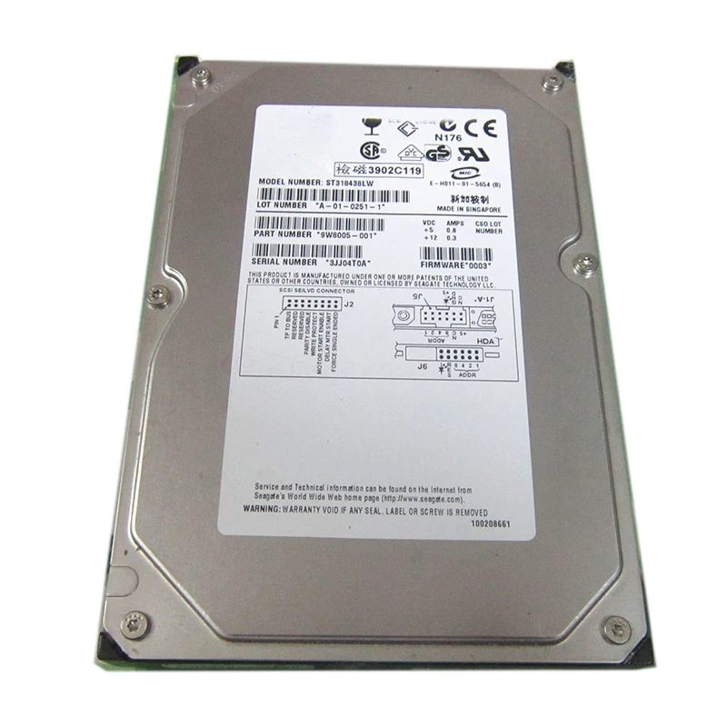 

ST318438LW 18G 7200 68pin 100%New In Box 1 Year Warranty