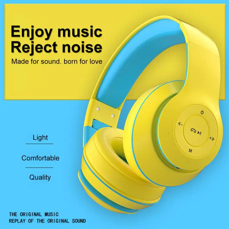 

Hifi Sound Headsets For Phone Pc Gaming Children Gift Headphone Over-head Stereo Wireless Headphones