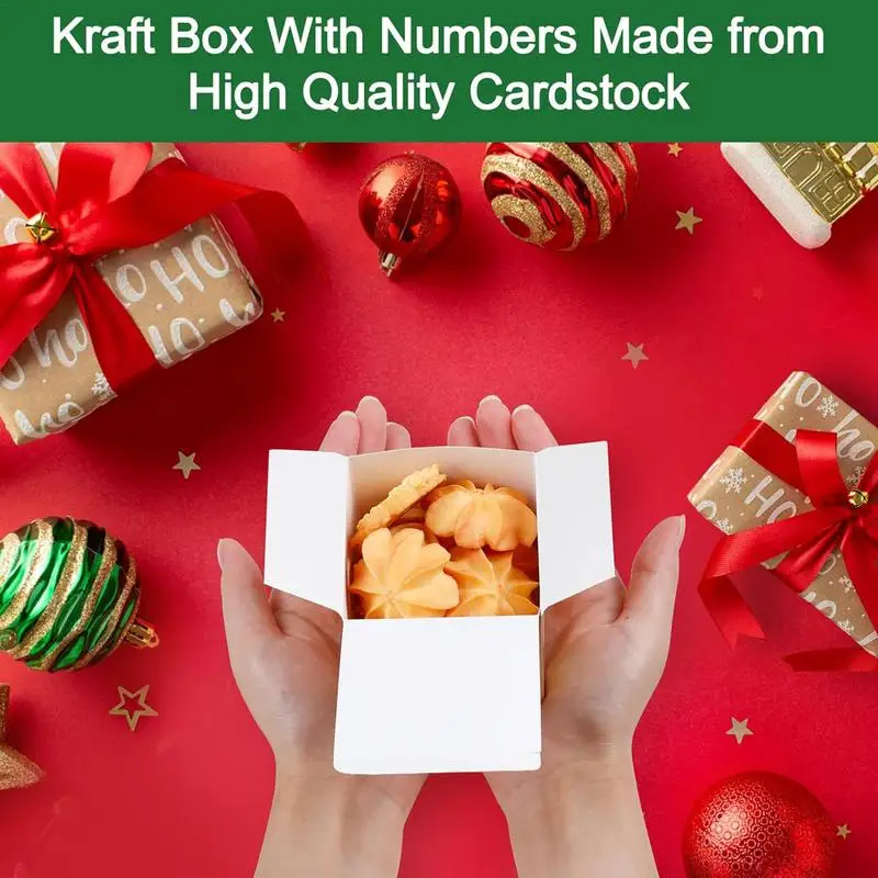 Коробка для адвент-календаря 2024 праздничные коробки календаря с адвент-цифрами