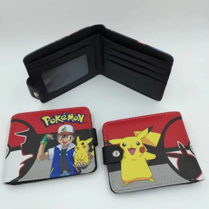 Pokemon Cartoon Coin Purse Anime Action Figures Pikachu Bulbasaur Charmander Squirtle Bag Wallet Portable Cute Card Holder Gifts