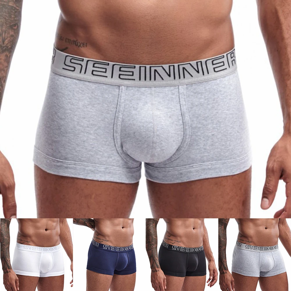 

Mens Underwear Boxer Shorts Cotton Soft Low Rise Boxers Homme Underpants Men Underwear Breathable Stretch Sports Trunk Briefs