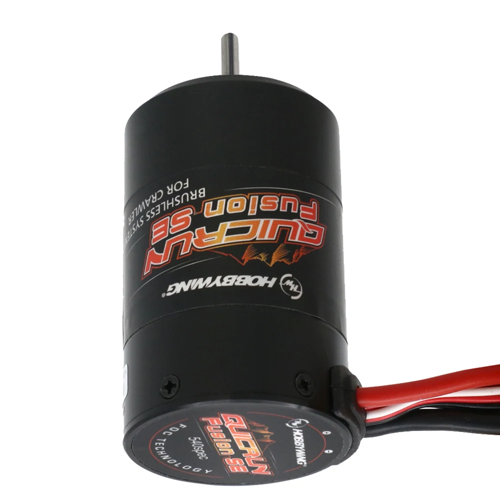 Фото Водонепроницаемая сенсорная бесколлекторная моторная установка Hobbywing quirun Fusion SE 1200KV/1800KV, встроенный 40A ESC для автомобилей 1:10 №3