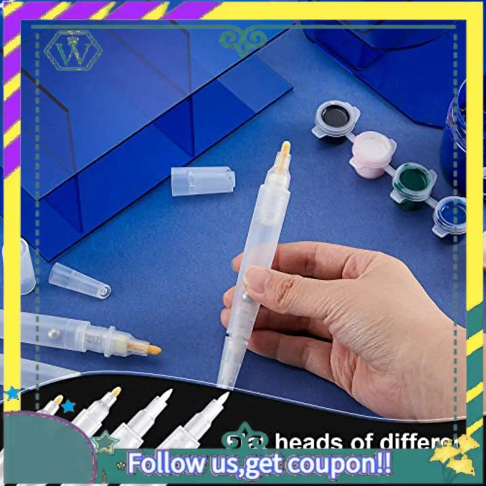 

НОВЫЙ набор из 6 пустых сменных маркеров для краски, двухсторонние многоразовые ручки для рисования, пустой многоразовый маркер для рисования, заполнения