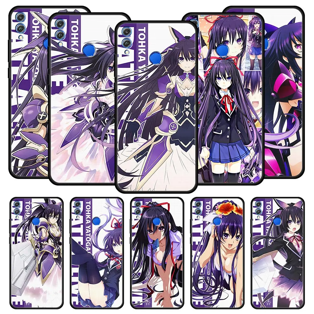 

Роскошный чехол для телефона Date A Live Tohka Yatogami, силиконовый черный чехол для Honor 50, 20, 8A, 9X Pro, 20i, 10i, 10, 9 Lite, 8X, 8A, 7A, 7X