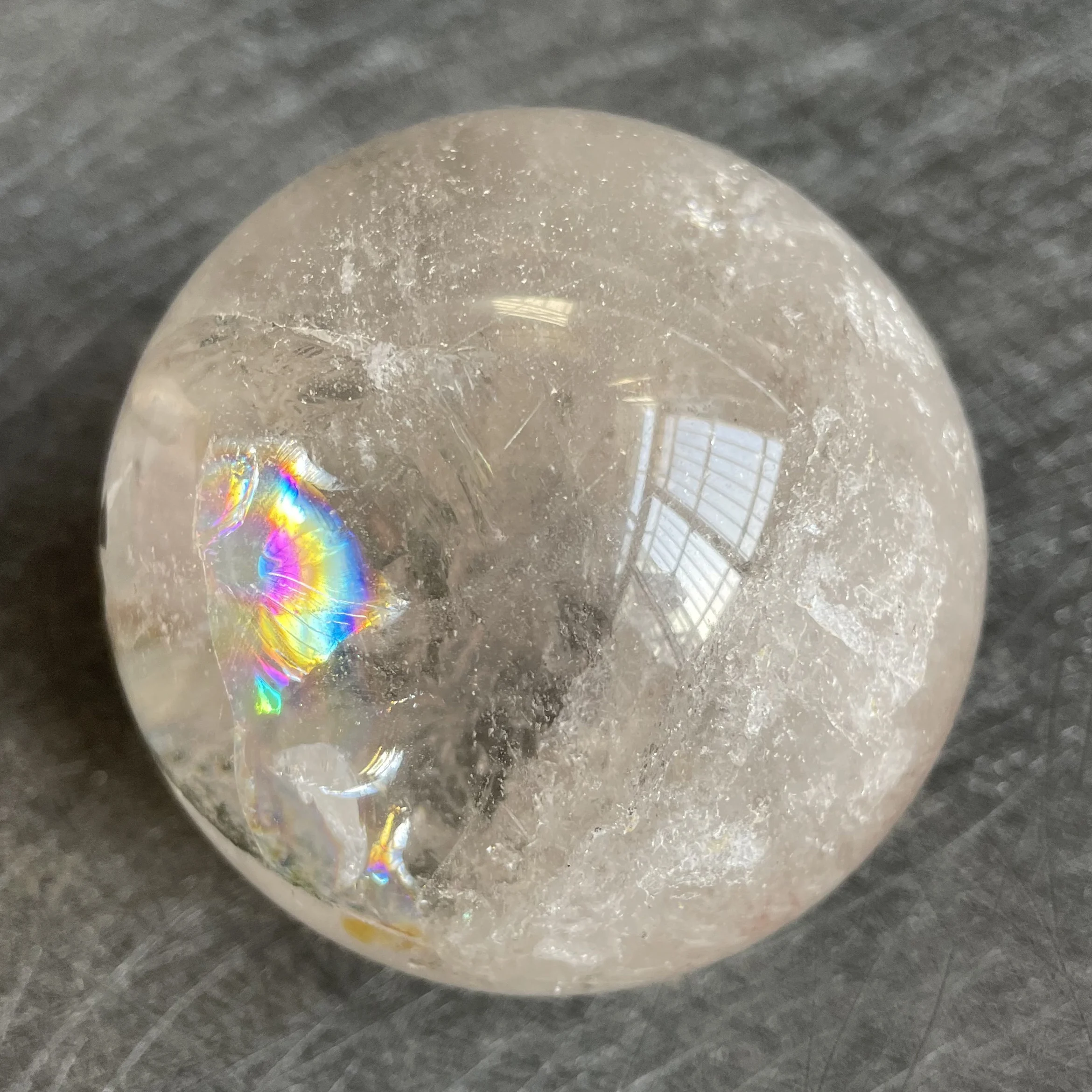 

452g Natural Green Phantom Sphere Decoration Polished Quartz Crystal Ball Reiki Healing
