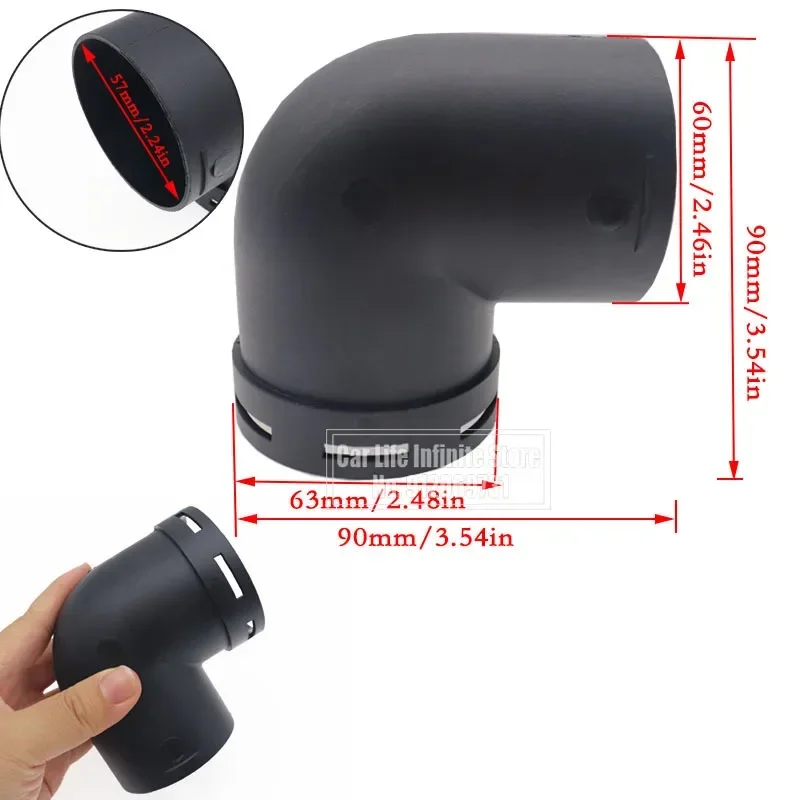 

60 мм 75 мм автомобильный теплый воздуховод, воздуховод, колено, разъем, столярный разъем для Webasto Eberspaecher, дизельный парковочный обогреватель, аксессуар