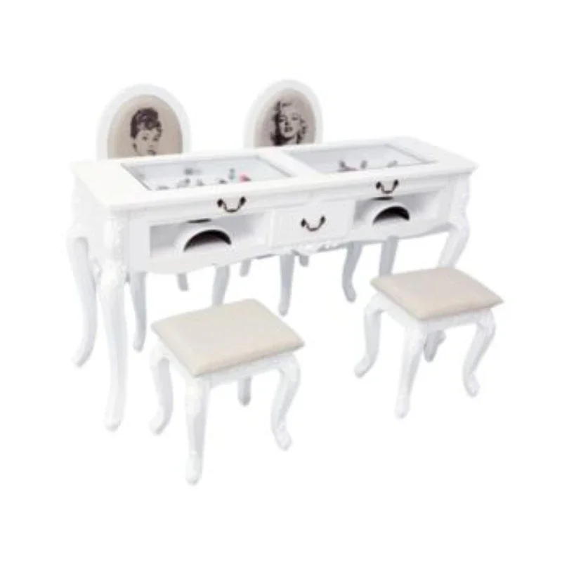 Стол для ногтей с ящиками Kinetics Art Table Ногти Мрамор Розовый Рабочая станция