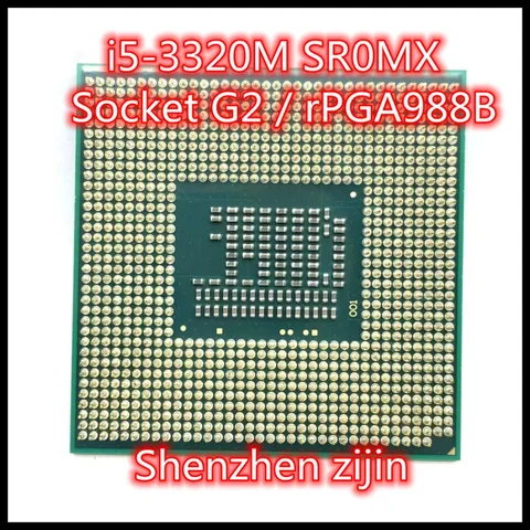 I5-3320M i5 3320M SR0MX 2,6 ГГц двухъядерный четырехпоточный процессор 3M 35 Вт Разъем G2 / rPGA988B
