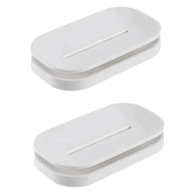 

Soap Box Household Dormitory Portable Double Layer Personality Creative Soap Box Bathroom Toilet Simple Drain Soap Box