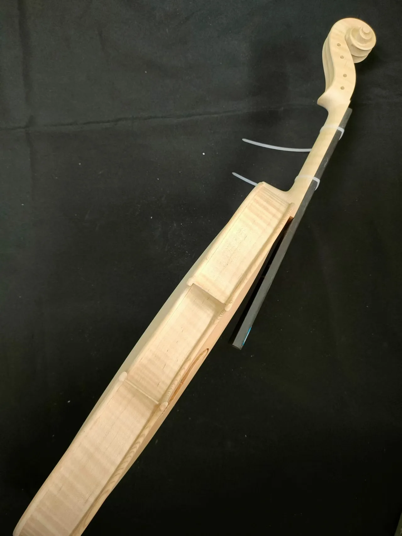 1 шт. неокрашенная скрипка огненный клен задняя часть ель верх черное дерево