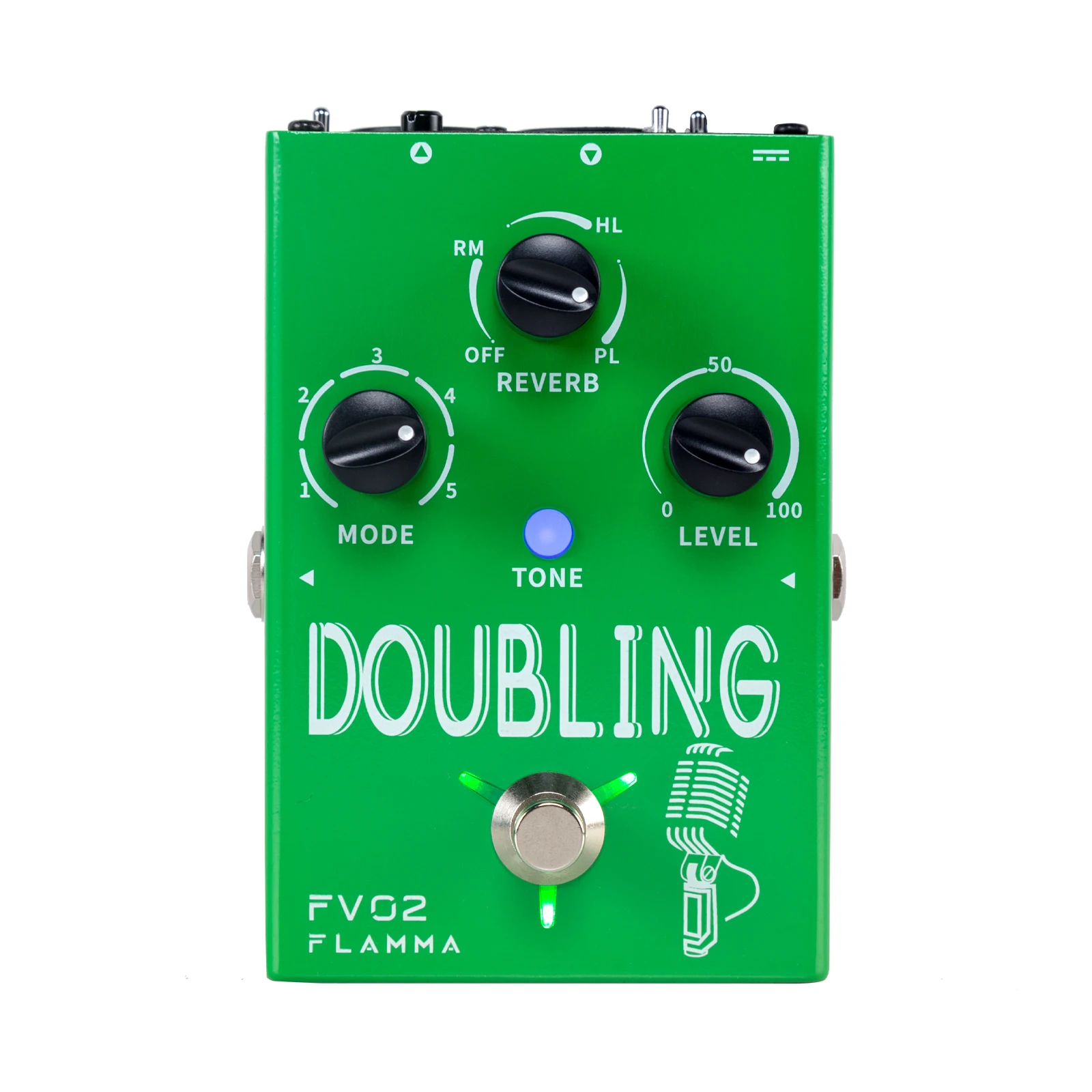 

FLAMMA FV02 Vocal Doubling Processor Guitar Effects Pedal Support 48V Phantom Power with Multiple Vocal Modes Two Outpute Modes