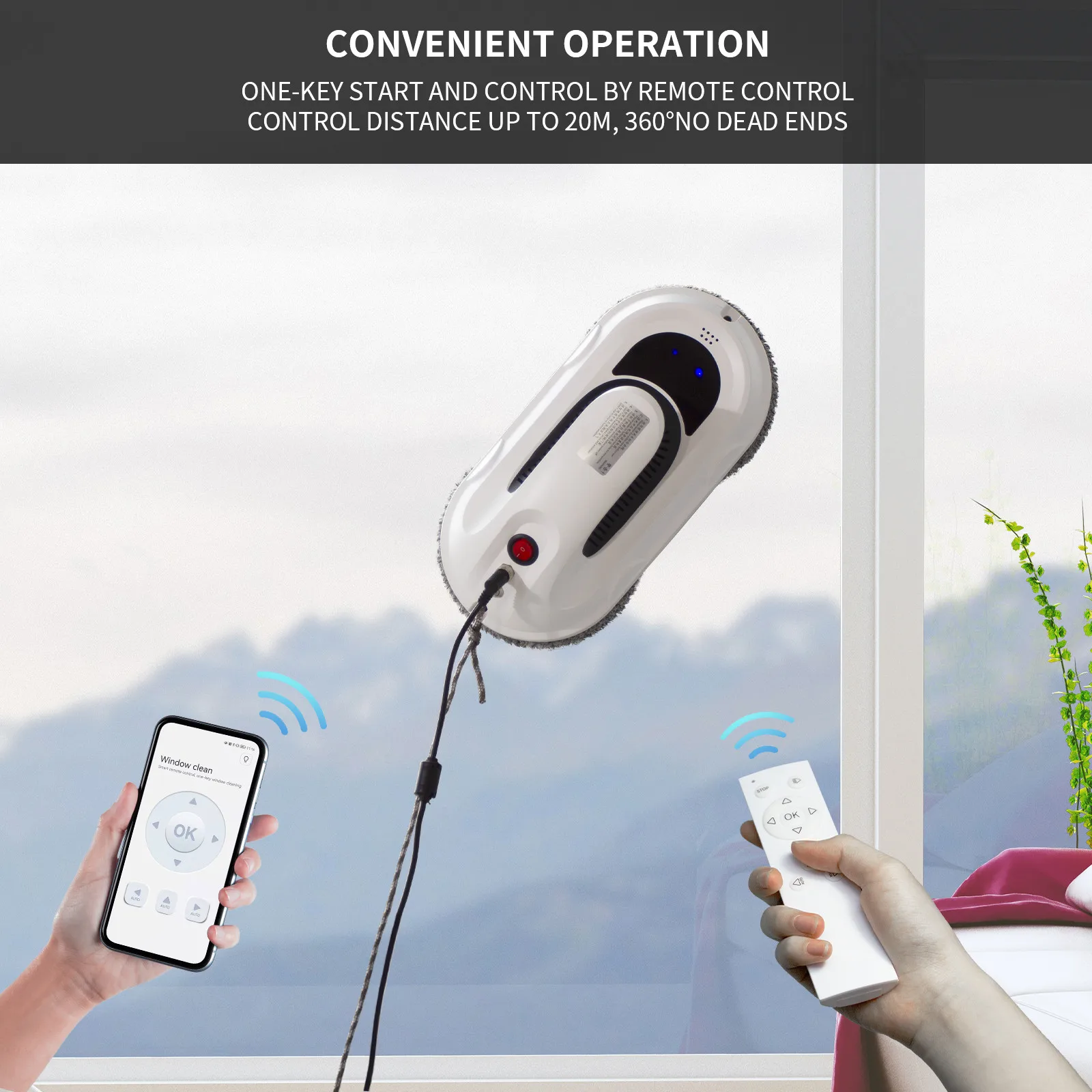 

2022 Ultra thin Robot vacuum cleaner window cleaning robot window cleaner electric glass limpiacristales remote control for home