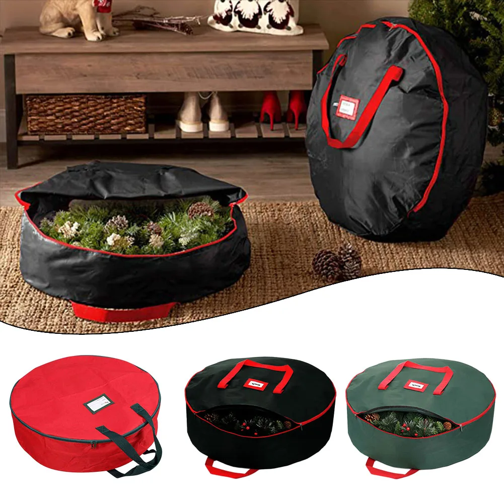 

1pc Christmas Wreath Storage Bag 600D Oxford Cloth Home Christmas Wreath Decoration Storage Bag 90x20cm