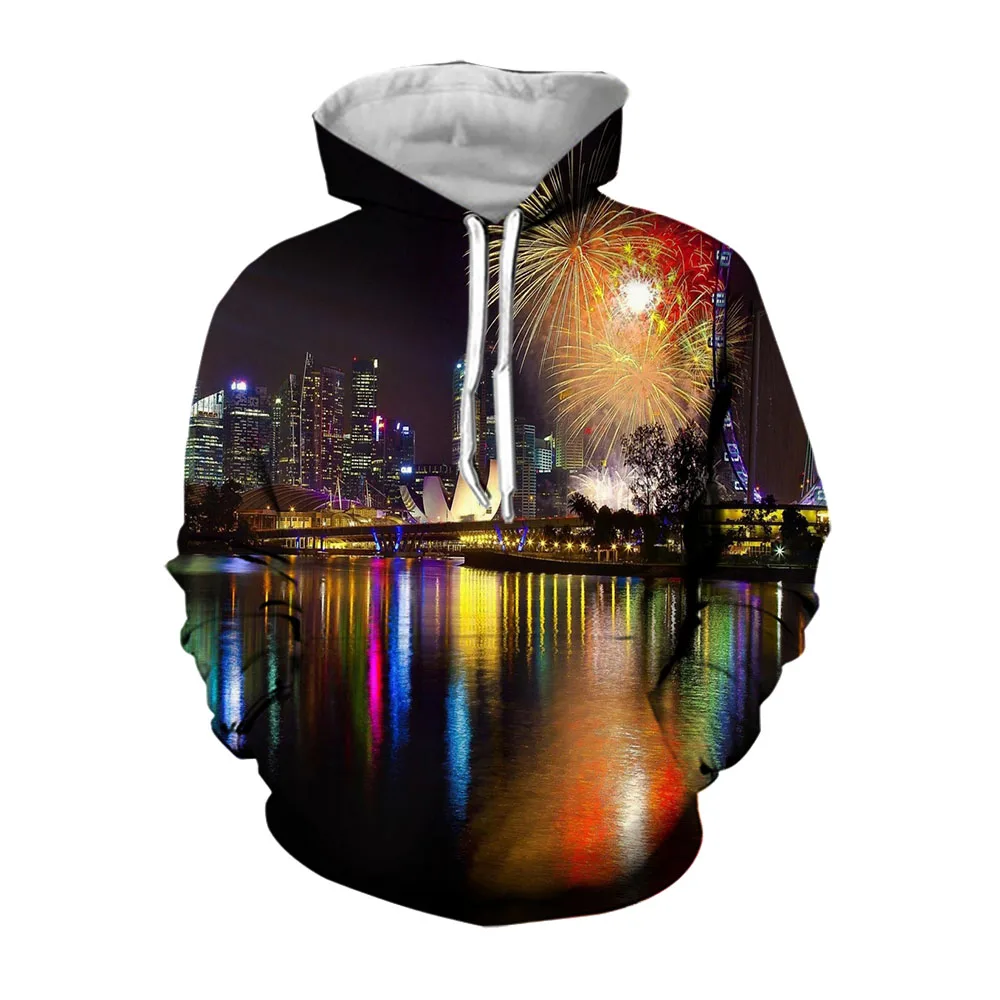 

Jumeast 3D Cyberpunk Mens Hoodies City Street Light Print Hooded Sweatshirt Oversized Hoodies For Men Baggy Casual Clothes Tops