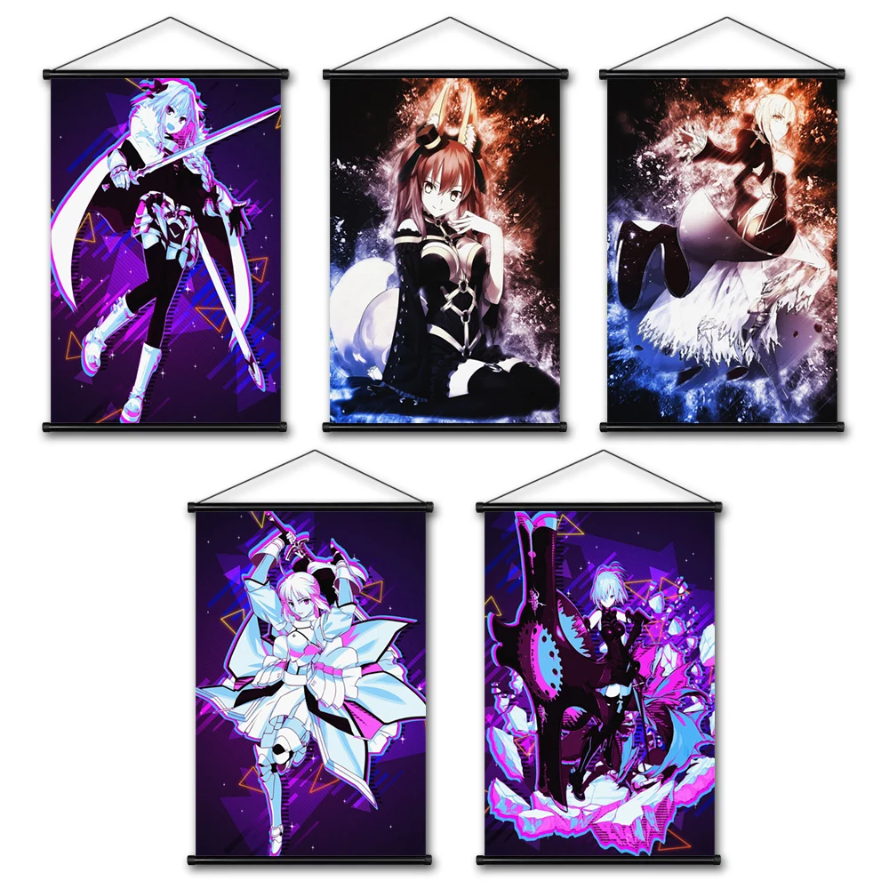 Японское аниме Картина на холсте Fate Grand Order постер Винтажные висячие свитки HD