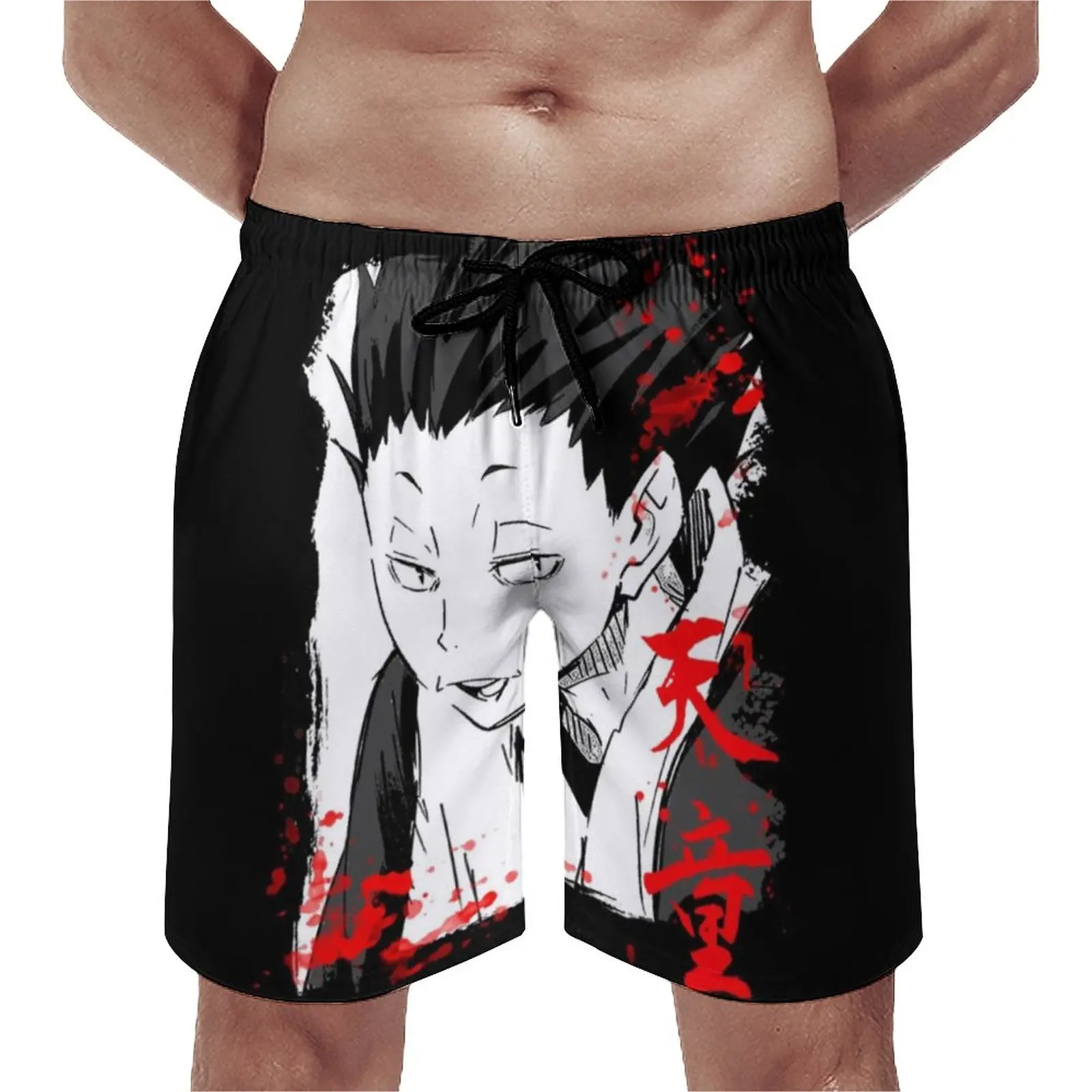 

Satori Tendou Meme Board Shorts Hot Sale Haikyuu Design Beach Short Pants Men Drawstring Funny Swimming Trunks Plus Size 3XL