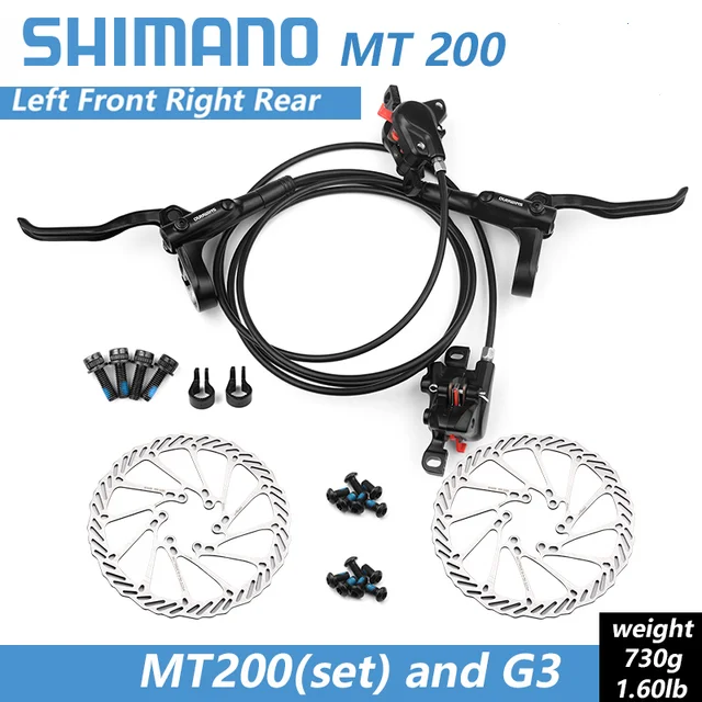 Гидравлический дисковый тормоз Shimano MT200 - надежная тормозная система для велосипеда — фото товара