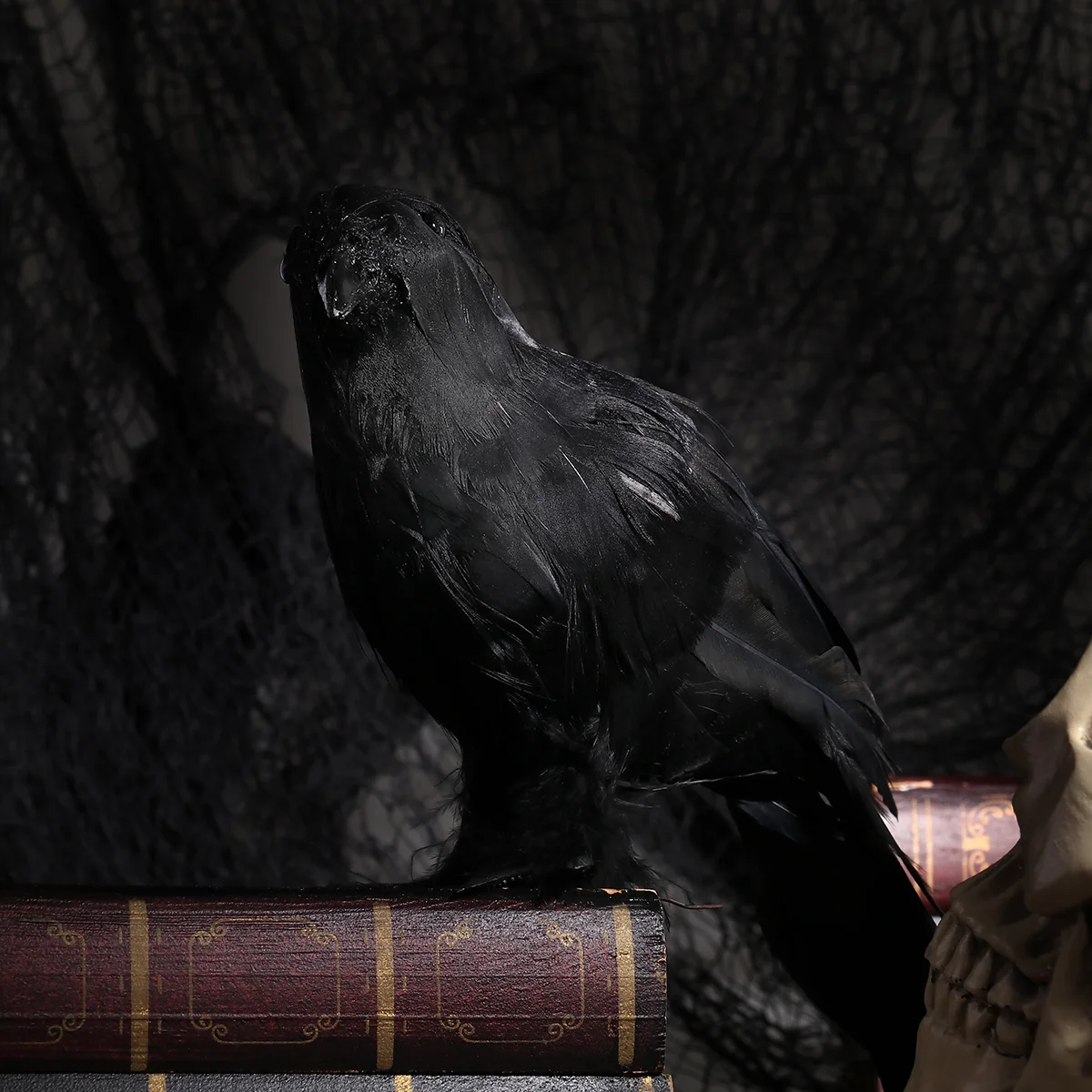 OULII искусственная ворона реквизит Декор для Хэллоуина дисплей птица