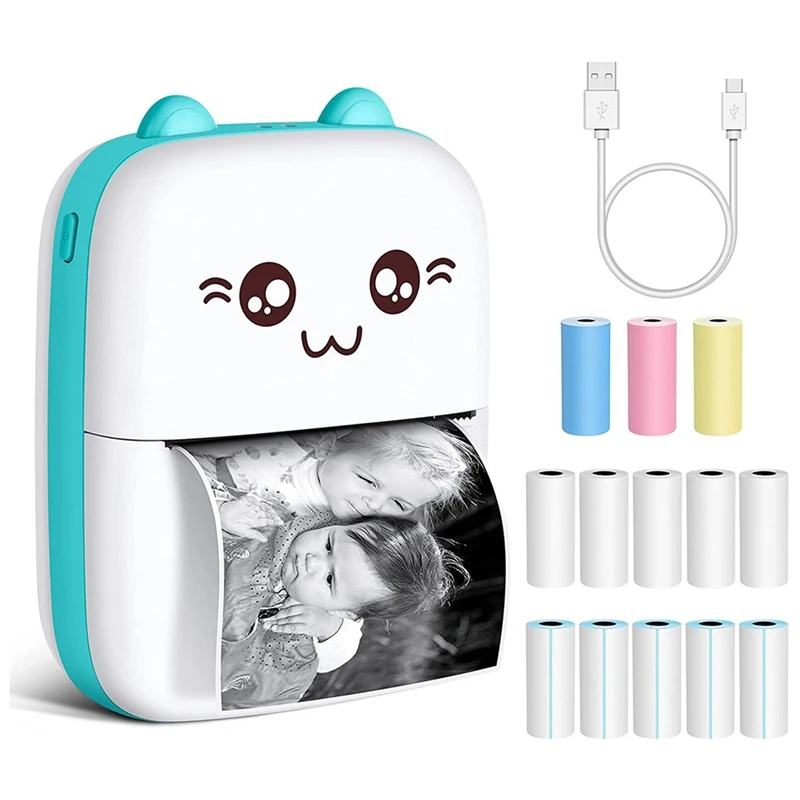 

Mini Printer, Pocket Printer, Thermal Photo Printer, Portable Mini Photo Printer, Mobile Photo Printer for Smartphone