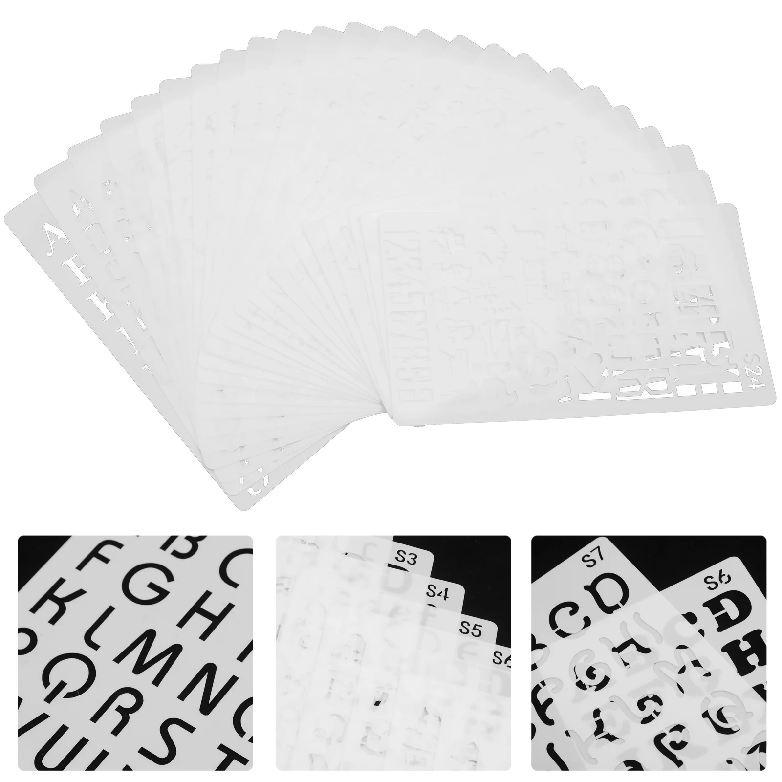 

24Pcs Alphabet Letter Painting Template Stencil Drawing Template Set for Diary, Scrapbook, Design, DIY Craft Projects