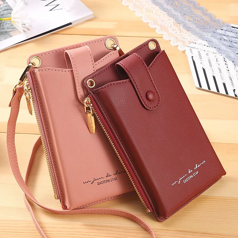 

Small Women Shoulder Bags Hasp Phone Pocket PU Leather Female Crossbody Bag For Ladies Mini Multifunction Coin Purse Card Holder