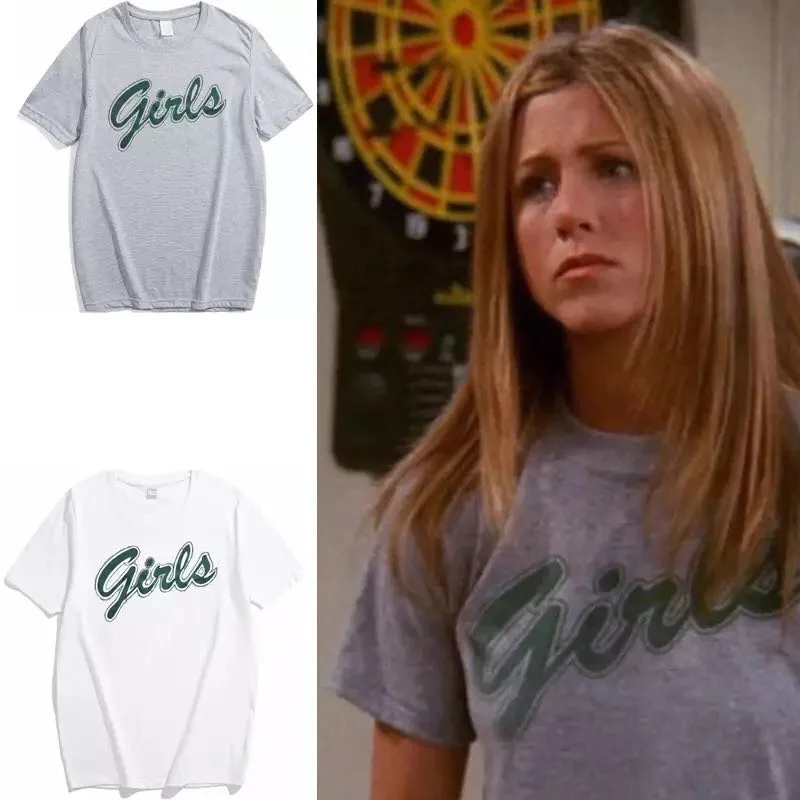 

Fashion Woman Tshirts Green Letter Print T Shirt Friends Tv Show Girls Tshirt Loose Casual Tops Summer T Shirt Woman Tshirts