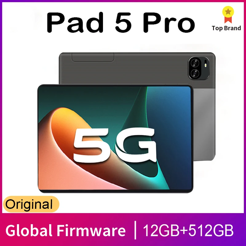 Планшет Original Pad 5 Pro, 12 Гб ОЗУ 512 Гб ПЗУ, телефон с экраном 11 дюймов, Android, Snapdragon 865