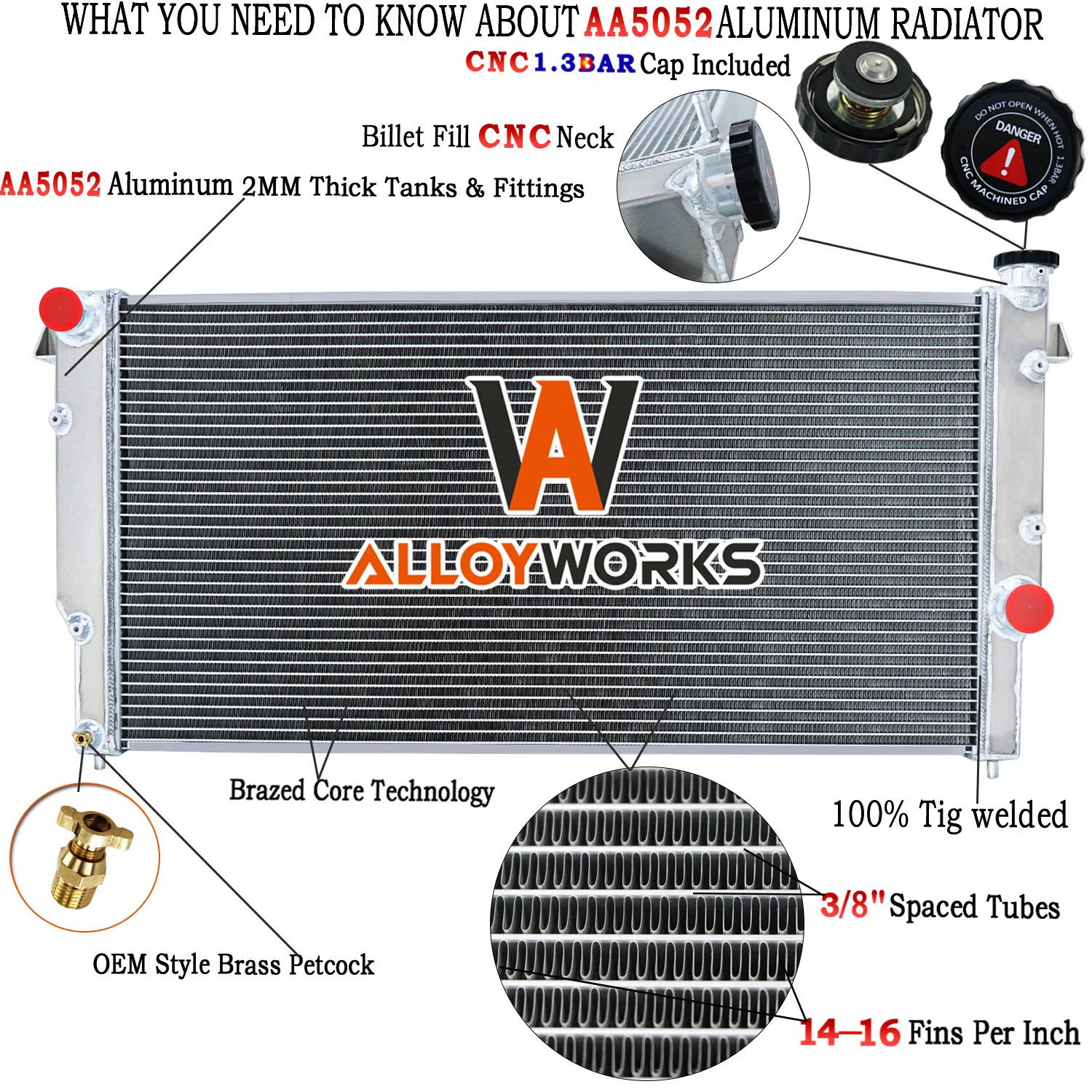

3 Row Radiator For 94-02 Dodge Ram 2500 3500 Quad Cab Pickup 5.9L Cummins Diesel