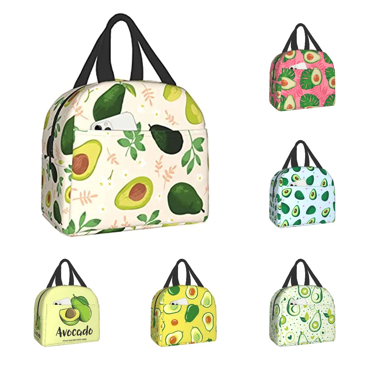 

Avocado Lunch Bag for Women Girl Teen Insulated Work School Cooler Lunch Box Containers Adults Tote Portable Reusable Outdoors